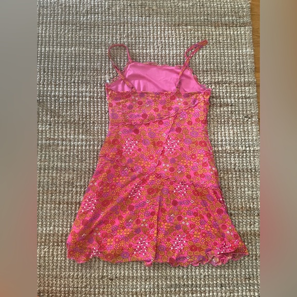 Wild Fable Pink Y2K Flower Mesh Dress - Picture 3 of 4